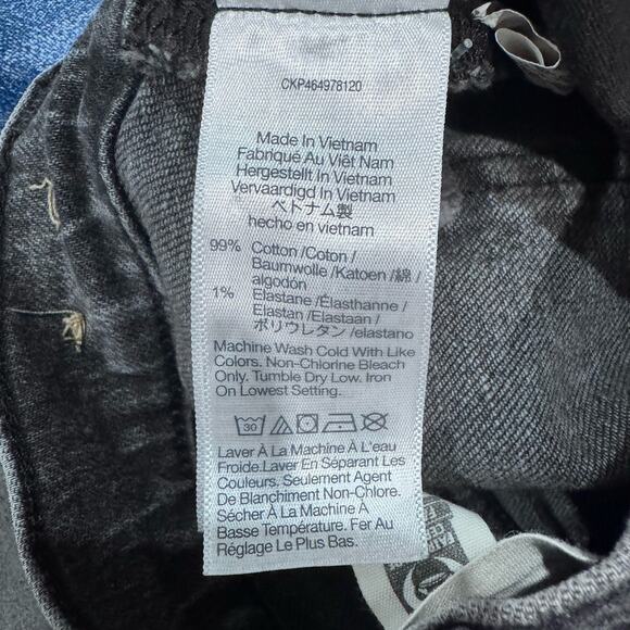 Madewell The Perfect Vintage Jean Crop Straight 25 Black Distressed High Rise - Picture 4 of 8